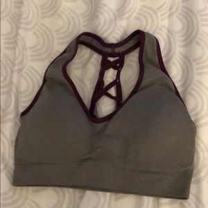Grey sports bra